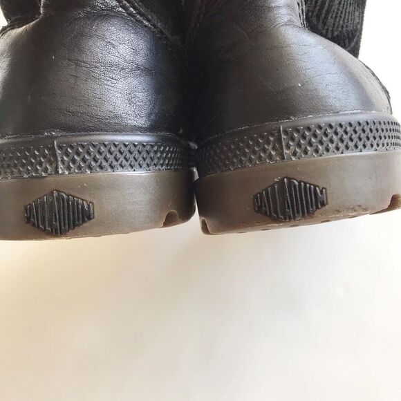 Palladium black suede/leather combat boots EUC size 9.5 toddler - Picture 9 of 10